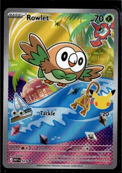 Rowlet 043 Holo Promo ME: Mega Evolution Promo Pokemon Near Mint - Image 1