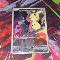 Team Rocket's Mimikyu 238/217 SV: 151 Holo Full Art Secret Rare EN 60HP - Image 1