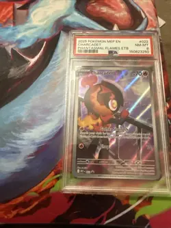 2025 POKEMON MEGA EVOLUTION PROMO EN #022 PHANTASMAL FLAMES ETB PSA 8 - Image 1