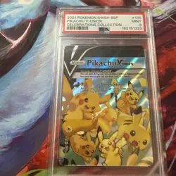 2021 Pokemon SWSH BSP # 139 Pikachu V-Union Celebrations Collection PSA 9 - Image 1