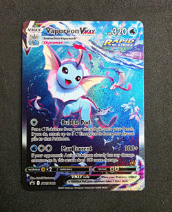 Pokemon TCG Vaporeon VMAX SWSH182 Holo Promo English 320 HP VMAX - Image 1