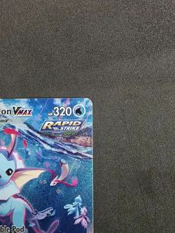 Pokemon TCG Vaporeon VMAX SWSH182 Holo Promo English 320 HP VMAX - Image 3