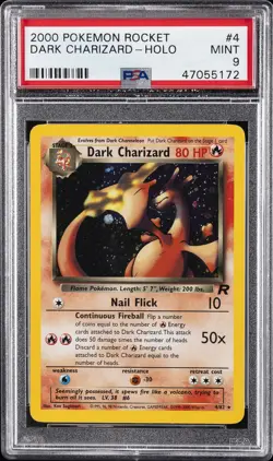 2000 POKEMON ROCKET #4 DARK CHARIZARD-HOLO PSA 9 - Image 1