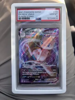 Mew VMAX 114/264 Swsh08 Fusion Strike Full Art Holo ENG 2021 PSA 10 - Image 1