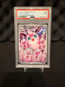 2025 Pokemon PFL EN Phantasmal Flames Illustration Rare 105/094 Wigglytuff PSA 9 - Image 1