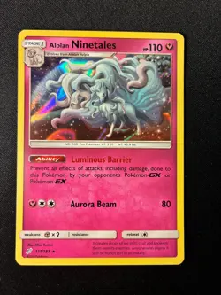 Pokemon Team Up Alolan Ninetales Holofoil Excellent Condition - Image 1