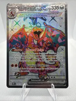 Pokemon TCG Obsidian Flames Charizard EX 215/197 Ultra Rare Near Mint Condition - Image 1