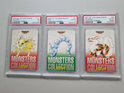PSA 6/5/4 Arcanine Jolteon Onix Pokemon Bandai Carddass Japanese Vending 1996 - Image 1