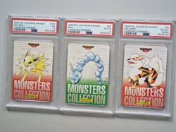 PSA 6/5/4 Arcanine Jolteon Onix Pokemon Bandai Carddass Japanese Vending 1996 - Image 3