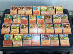 (30) CHARMANDER CHARIZARD CARDS LOT VTG HOLO Pokemon Battle Blue - Image 1