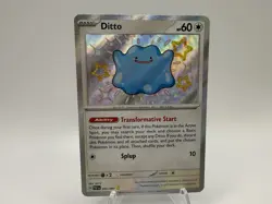 Pokemon TCG Ditto Baby Shiny Holo Rare Card 201/091 Sv: Paldean Fates NM - Image 1