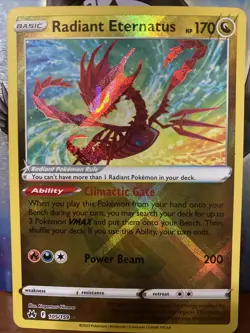 Pokemon TCG Radiant Eternatus Crown Zenith 105/159 Holo Radiant Rare - Image 1
