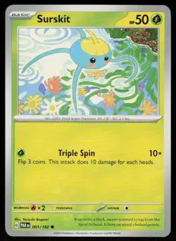 Surskit 001/182 Common Paradox Rift Pokemon Near Mint - Image 1
