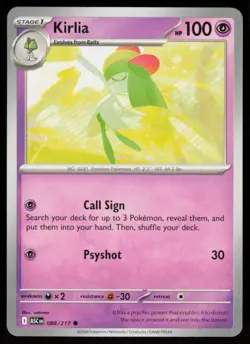 Kirlia 088/217 Common Ascended Heroes Pokemon Near Mint - Image 1