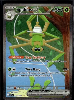 Spidops ex 243/198 Special Illustration Rare Scarlet & Violet Pokemon Holo NM - Image 1