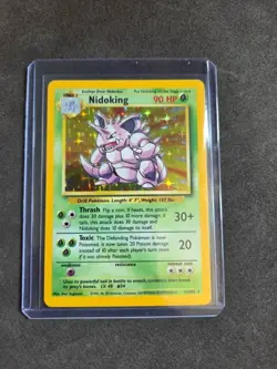 NIDOKING HOLO Rare # 11/102 | BASE SET | Pokemon 1999 TCG Vintage Card LP - Image 1