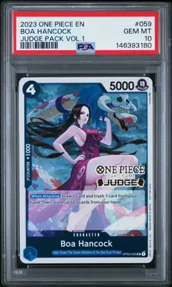 2023 ONE PIECE JUDGE PACK VOLUME 1 #059 BOA HANCOCK PSA 10 - Image 1