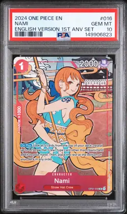 2024 ONE PIECE ENGLISH VERSION 1ST ANNIVERSARY SET #016 NAMI PSA 10 - Image 1
