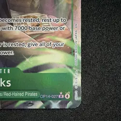 Bandai One Piece TCG Shanks Character OP14-027 R Alt Art Holo English - Image 2