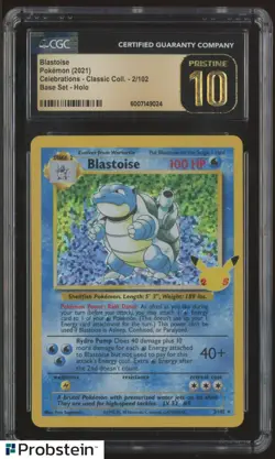 2021 Pokemon Celebrations Classic Coll #2/102 Blastoise Holo CGC 10 PRSITINE - Image 1