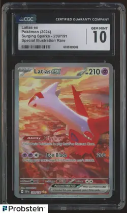 2024 Pokemon Surging Sparks #239/191 Latias Ex SIR CGC 10 GEM MINT - Image 1