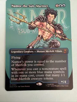 Namor the Sub-Mariner (Borderless) Marvel Super Heroes Foil Mtg M/NM MYTHIC - Image 1