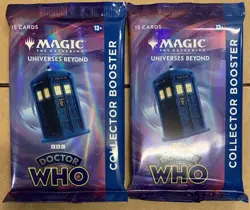(2) MTG Universes Beyond Doctor Who Collector Booster Packs sealed - Image 1