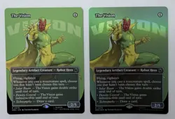 2x The Vision (Borderless) [Marvel Super Heroes] Foil & Non Foil Near Mint - Image 1