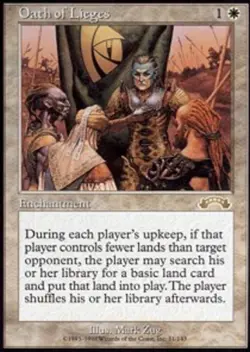 Oath of Lieges NM, English MTG Exodus - Image 1