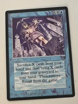 Magic the Gathering MTG Legends Recall NM- (Beta Bob) - Image 1
