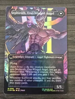 Sephiroth, Fabled SOLDIER (0382) (Borderless Foil) Final Fantasy Foil Magic MTG - Image 3