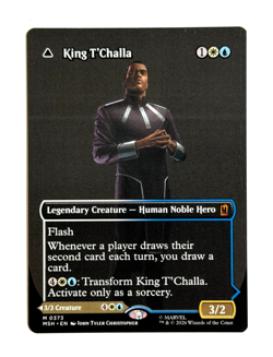 King T'Challa (Borderless) Marvel Super Heroes Non-Foil NM Pack Fresh MTG (0373) - Image 1