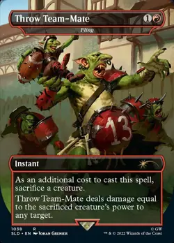 1x Throw Team-Mate (Fling) ~~ Borderless NM-Mint, English Secret Lair MTG Magic - Image 1