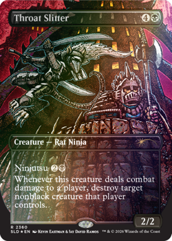 1x Throat Slitter ~~ Borderless (2360) - Foil NM-Mint, English Secret Lair MTG M - Image 1