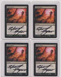 Magic: The Gathering Killing Wave x4 Steve Argyle Autographed Playset (MP) - Image 1