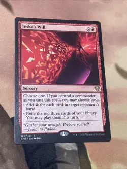 Wizards of the Coast Jeska's Will Commander Legends Regular Rare Sorcery 187 - Image 1