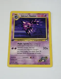 1st Edition Sabrina's Haunter 58/132 Gym Heroes Uncommon Pokemon Card TCG MP/HP - Image 1