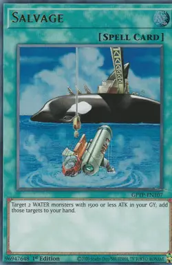 YUGIOH HOLO CARD SALVAGE GFTP-EN107 1ST EDITION - Image 1