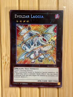 Yugioh Evolzar Laggia BLGG-EN008 Chibi Art Secret Rare 1st Edition NM - Image 1
