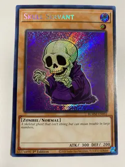 Skull Servant BLMM-EN002 Chibi Art Secret Rare 1st Edition Near Mint Yugioh - Image 1