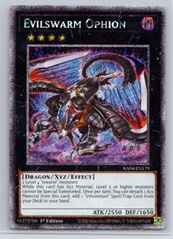 Evilswarm Ophion (PSR) RA04-EN179 Quarter Century Stampede Yu-Gi-Oh NM - Image 1