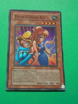 Yugioh TCG Toon Gemini Elf DL6-EN001 Super Rare HP - Image 1