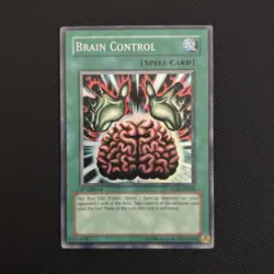 Konami Yu-Gi-Oh! Brain Control TLM-EN038 1st Edition Ultimate Rare Holo Spell - Image 1