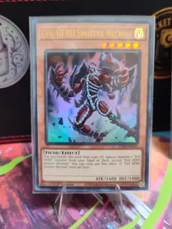 Yugioh TCG Evil HERO Sinister Necrom Ultra Rare LDS3-EN026 1st Near Mint - Image 1