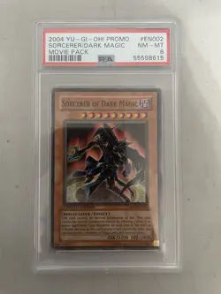 2004 Yu Gi Oh! Promo - Movie Pack #MOV-EN002 Sorcerer of Dark Magic - PSA 8 - Image 1
