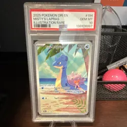 Pokemon TCG 2025 SV10 Destined Rivals Misty's Lapras 194/182 IR Holo PSA 10 - Image 1