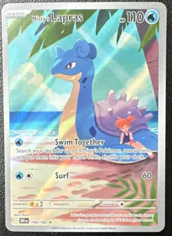 Pokemon Misty's Lapras 194/182 Sv10 Destined Rivals IR Holo - Image 1