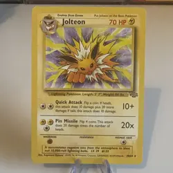 Jolteon 20/64 Original Jungle Set Non-Holo Rare Pokemon Card WOTC 1999 - Image 1