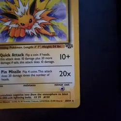 Jolteon 20/64 NM Jungle Regular Non Holo Rare Pokemon TCG Card 1999 - Image 4