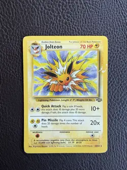 Jolteon 20/64 Original Jungle Set Non-Holo Rare Pokemon Card WOTC 1999 - Image 1